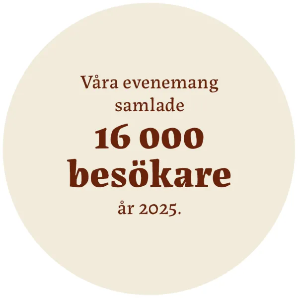 Våra evenemang  samlade  16 000 besökare  år 2025.