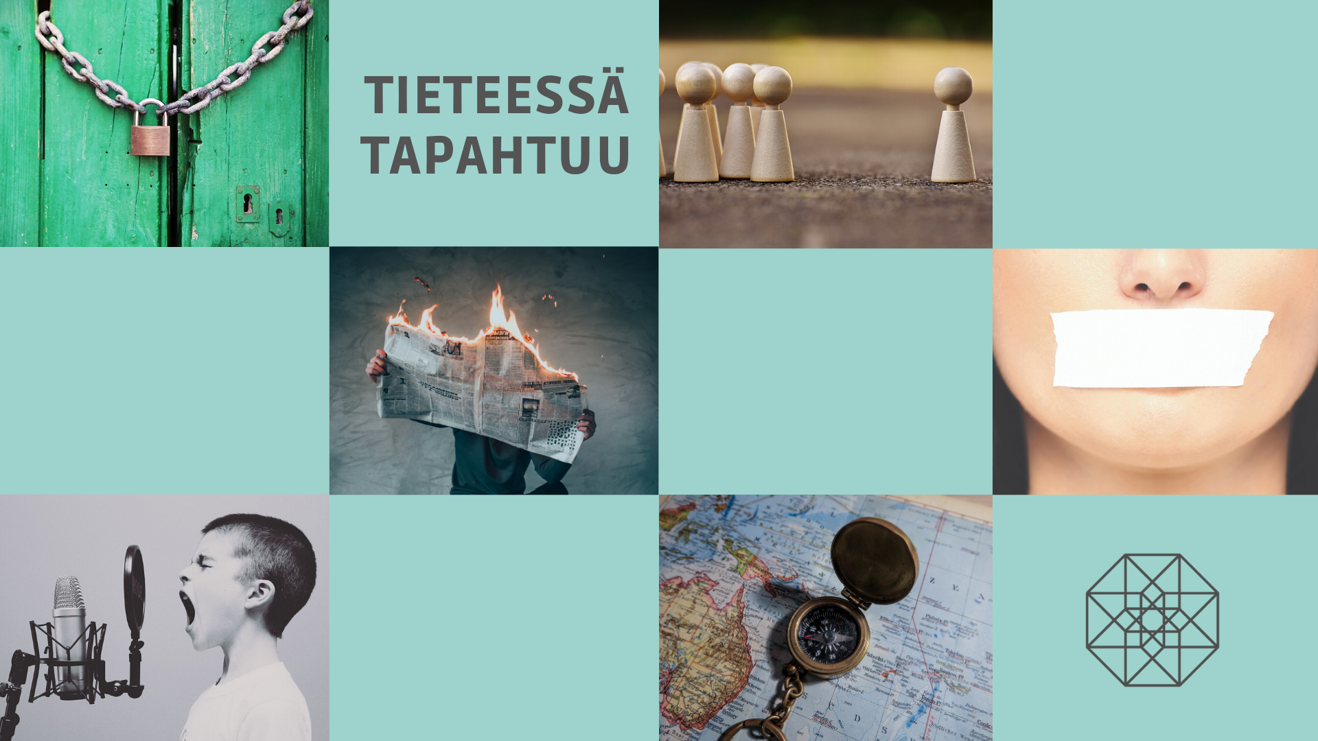 Kuvituskuva, jonka lomassa lukee Tieteessä tapahtuu.