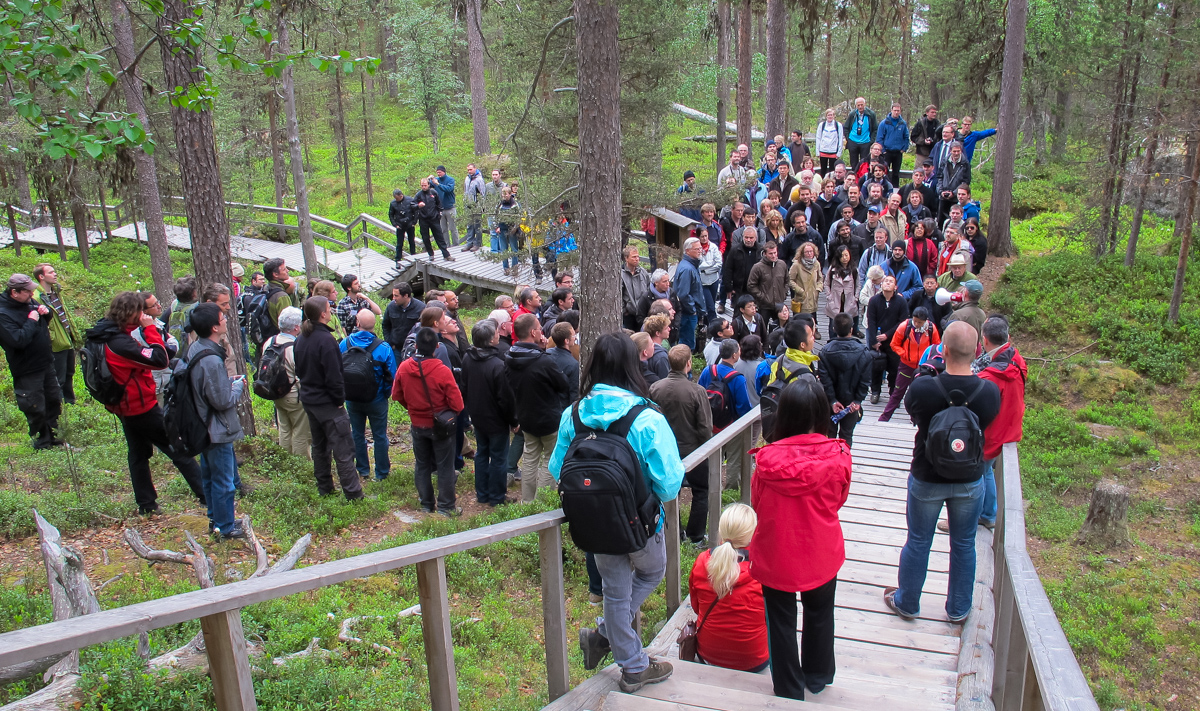 Skogsforskare på utflykt.